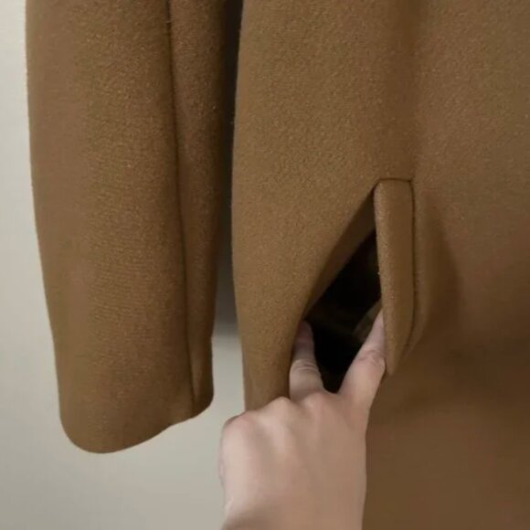 Madewell Atlas Cocoon Oversized Italian Wool Blend Coat in Burnished Cedar - Picture 7 of 9